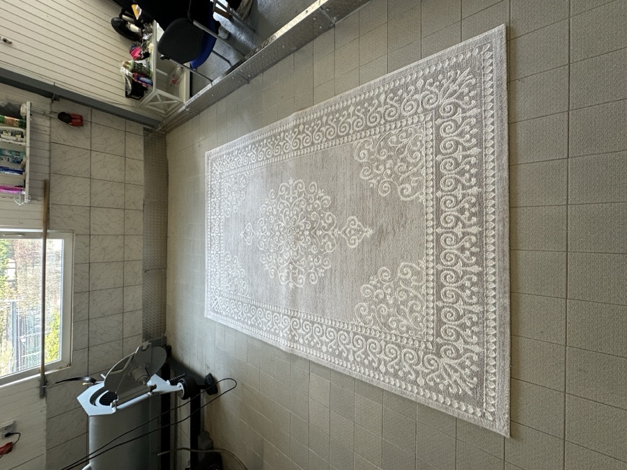 Detailaufnahme eines gereinigten Teppichs